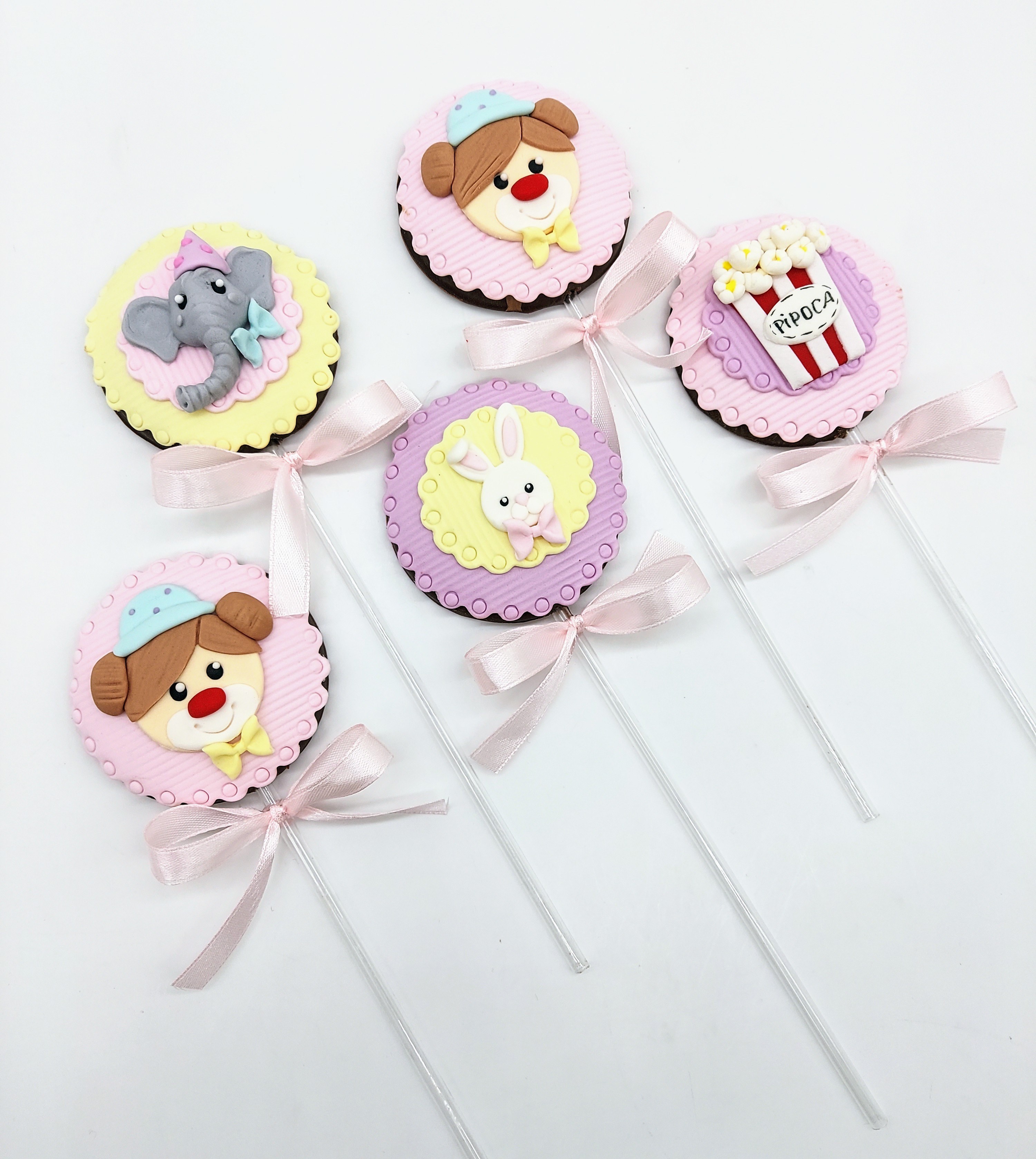 Pirulito de chocolate Circo Rosa