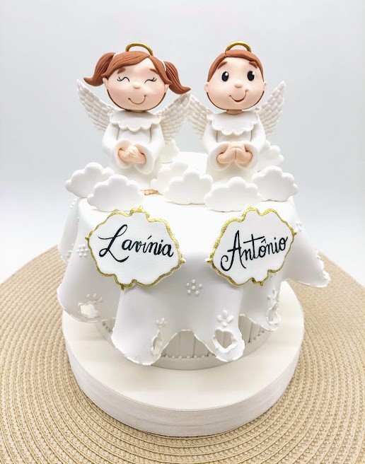 Bolo P Batizado Duplo