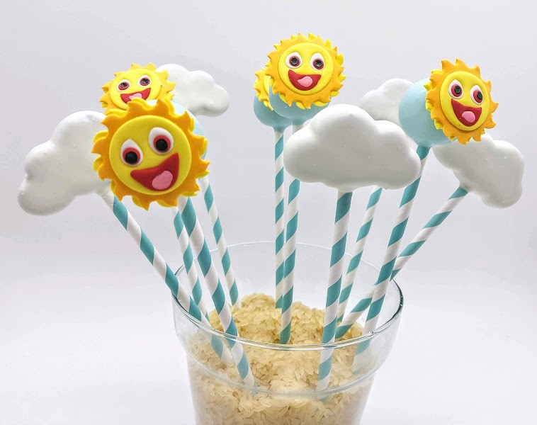 Cake Pop Sol e Nuvem