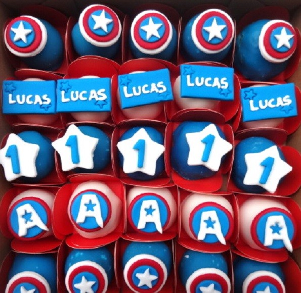 Docinho Glaceado Capitão América