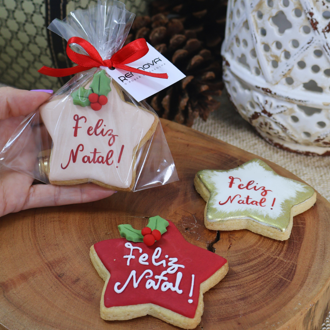 Biscoito decorado de natal com TAG
