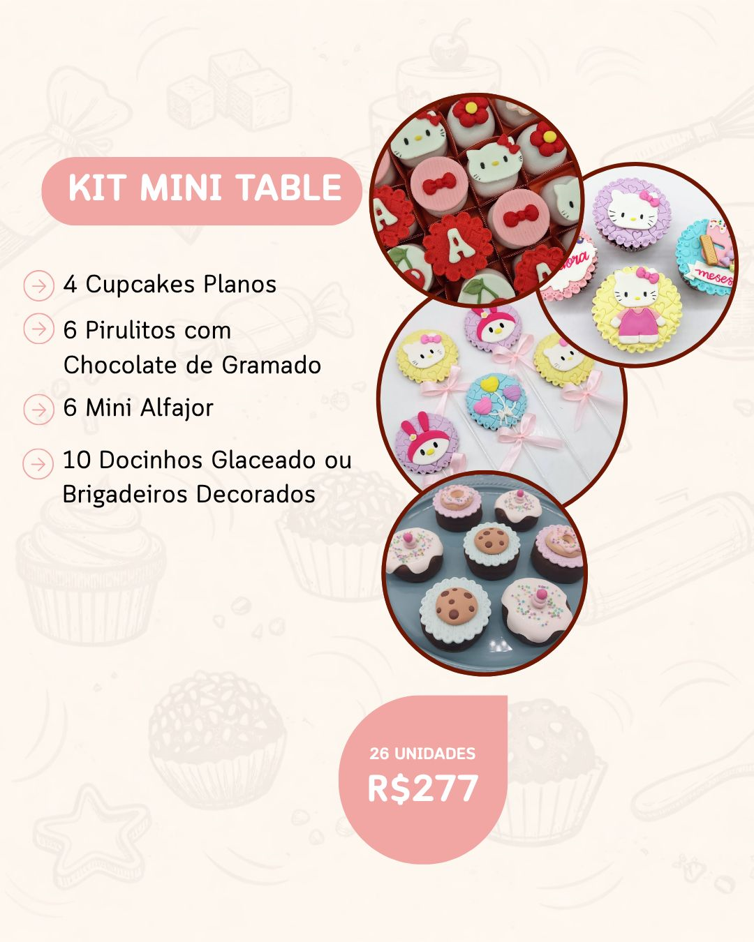 Kit Doces Mini Table