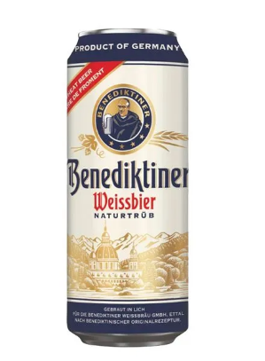 Lata de Cerveja Alemã Benediktiner Weiss 500ml