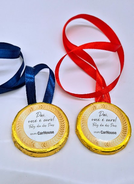 medalha de chocolate