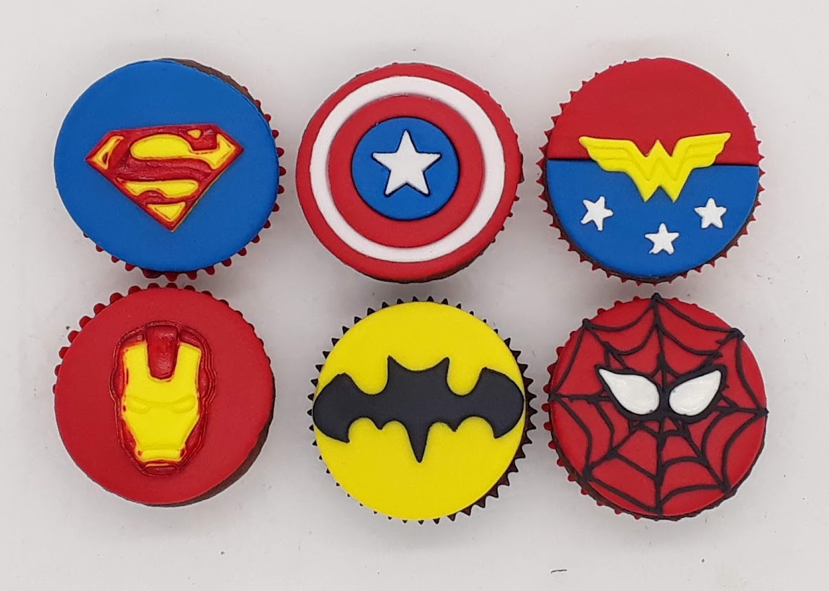 Mini Cupcake Super Heróis