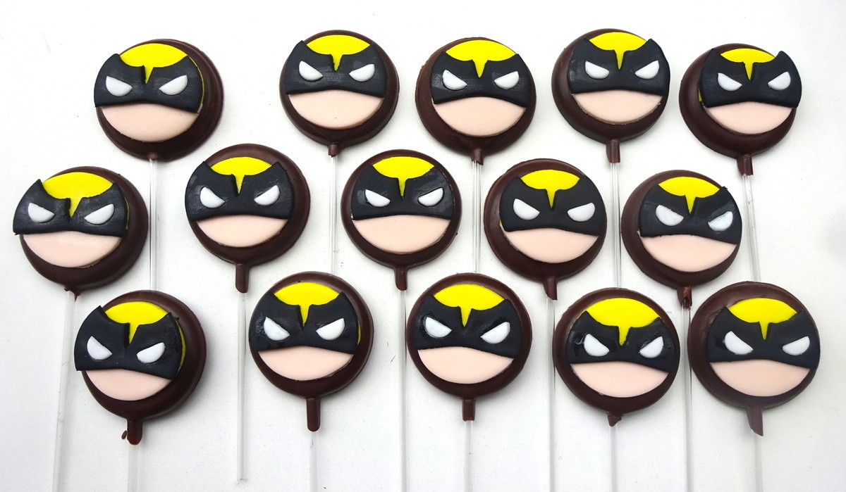Pirulito de chocolate Wolverine
