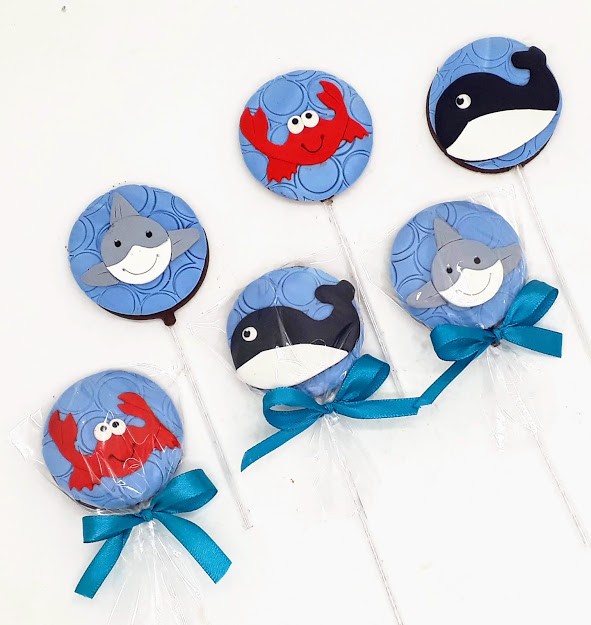 Pirulito de chocolate Fundo do Mar