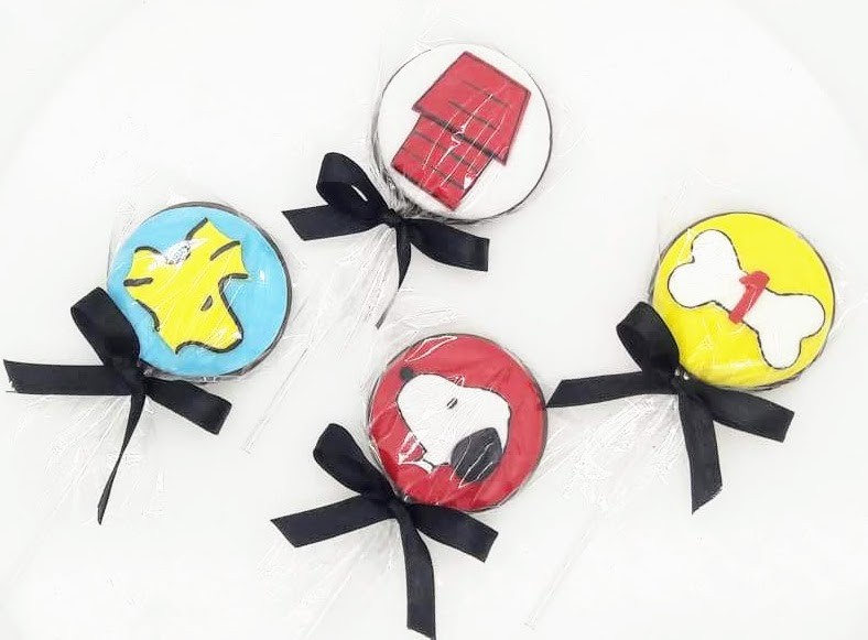 Pirulito de chocolate Snoopy