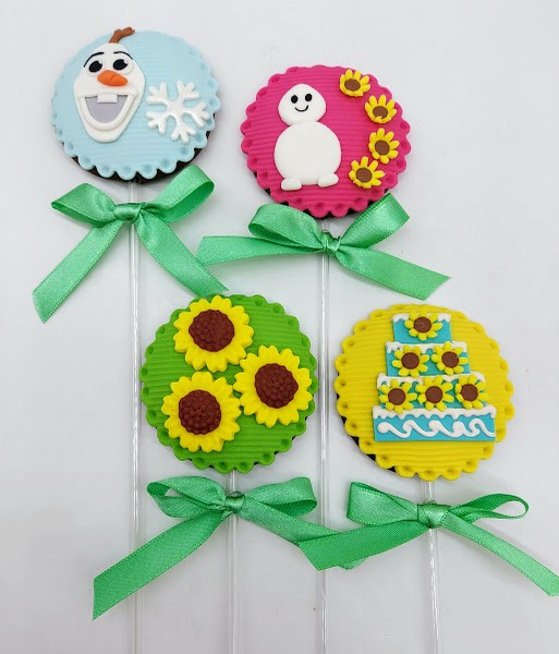 Pirulito de chocolate Frozen Fever