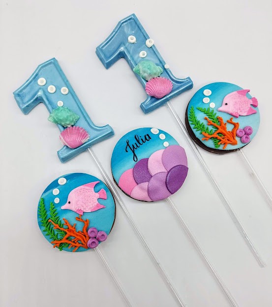 Pirulito de chocolate Fundo do Mar