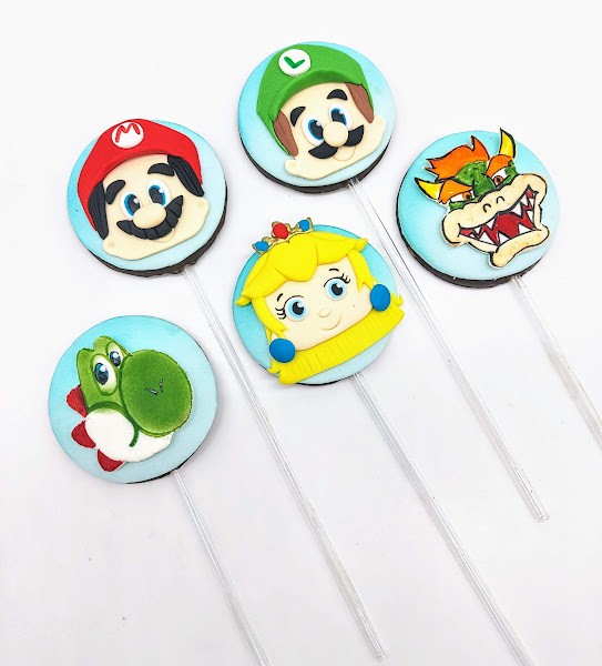 Pirulito de chocolate Mario Bross