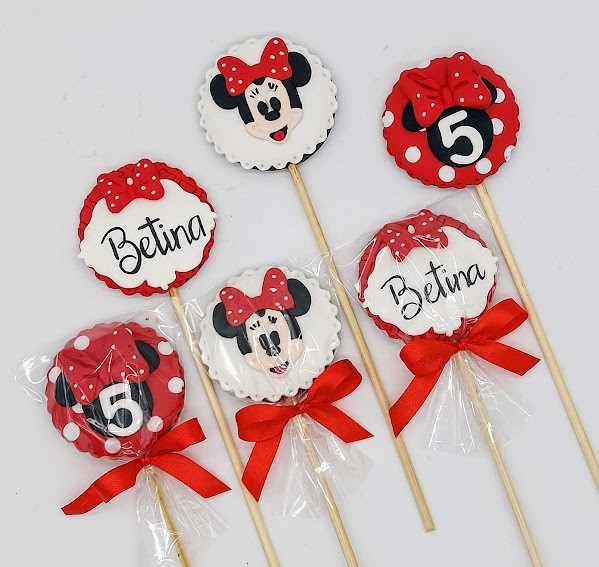 Pirulito Minnie vermelha