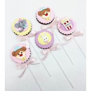 Pirulito de chocolate Circo Rosa