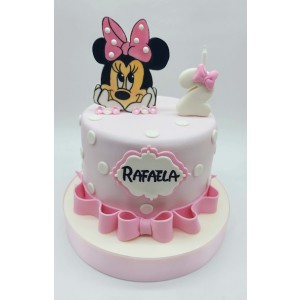 Bolo P Minnie Rosa