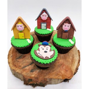Cupcake Três Porquinhos 2D