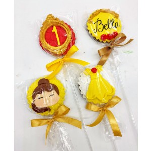 Pirulito de chocolate Bela e a Fera