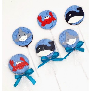 Pirulito de chocolate Fundo do Mar