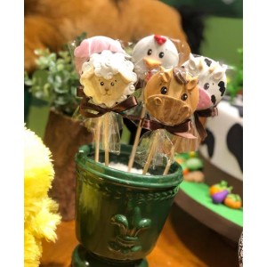 Pirulito de chocolate Fazendinha