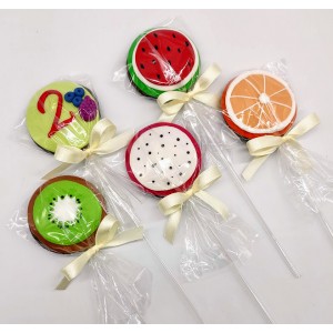 Pirulito de chocolate Frutas