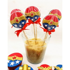 Pirulito de chocolate Mulher Maravilha