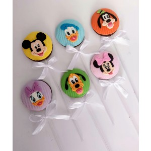Pirulito de chocolate Turma do Mickey