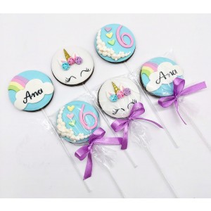 Pirulito de chocolate Unicórnio 