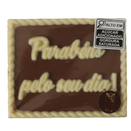 Placa de chocolate - Parabéns pelo seu dia