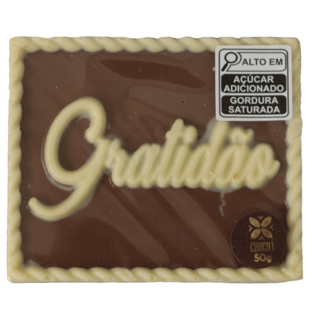 Placa de chocolate - Gratidão