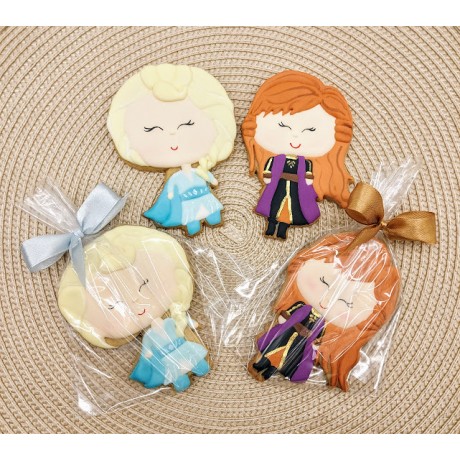 Biscoito decorado Elsa e Anna 2