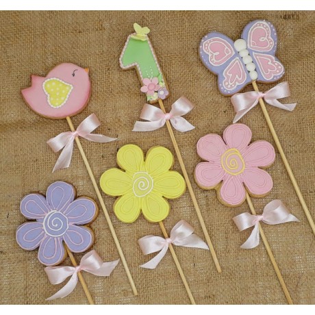 Biscoito decorado Jardim