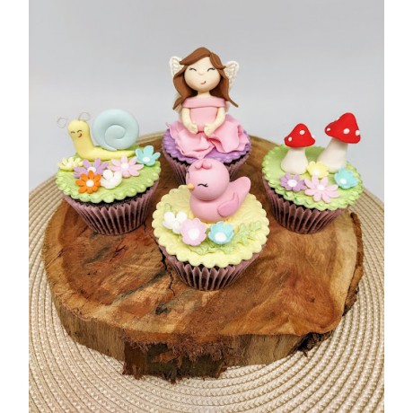 Cupcake Jardim Encantado 3D