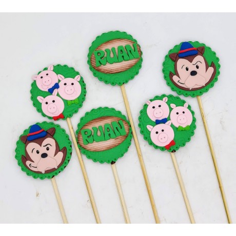 Pirulito de chocolate Três Porquinhos