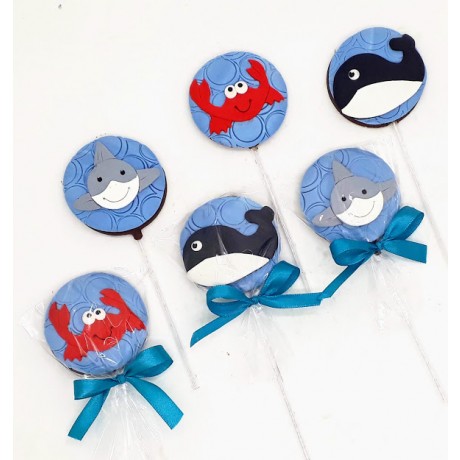 Pirulito de chocolate Fundo do Mar