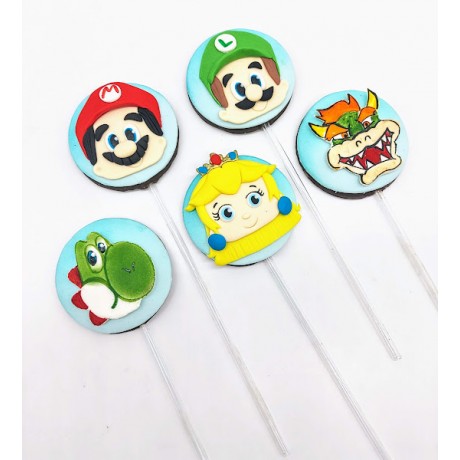 Pirulito de chocolate Mario Bross