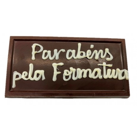 Placa de chocolate - Parabéns pela Formatura