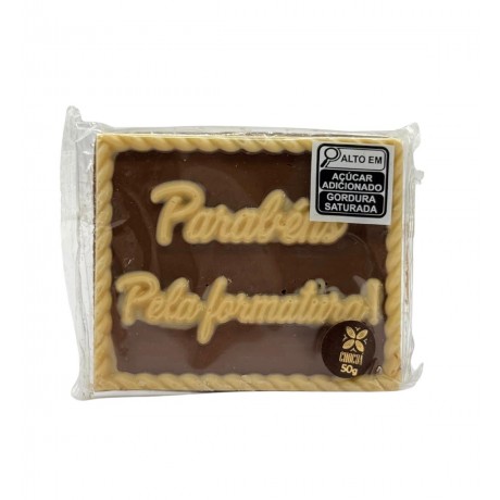 Placa de chocolate - Parabéns pela Formatura