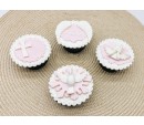 Cupcake batizado rosa