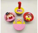 Cupcake Circo rosa
