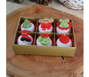 Caixa c/ 6 Docinhos Glaceados Natal